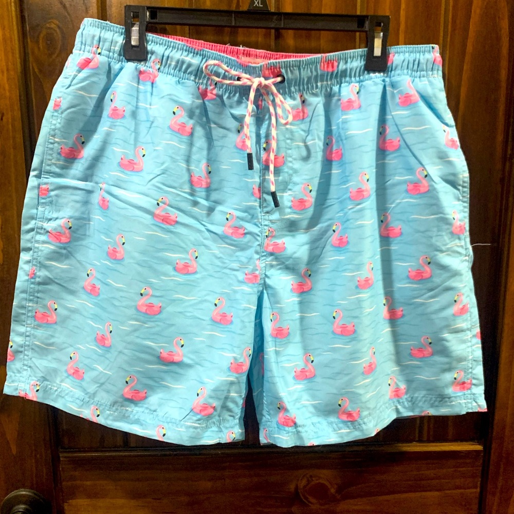 NWT Flamingo Swim Trunks